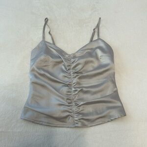 Abercrombie & Fitch Satin Ruched Camisole